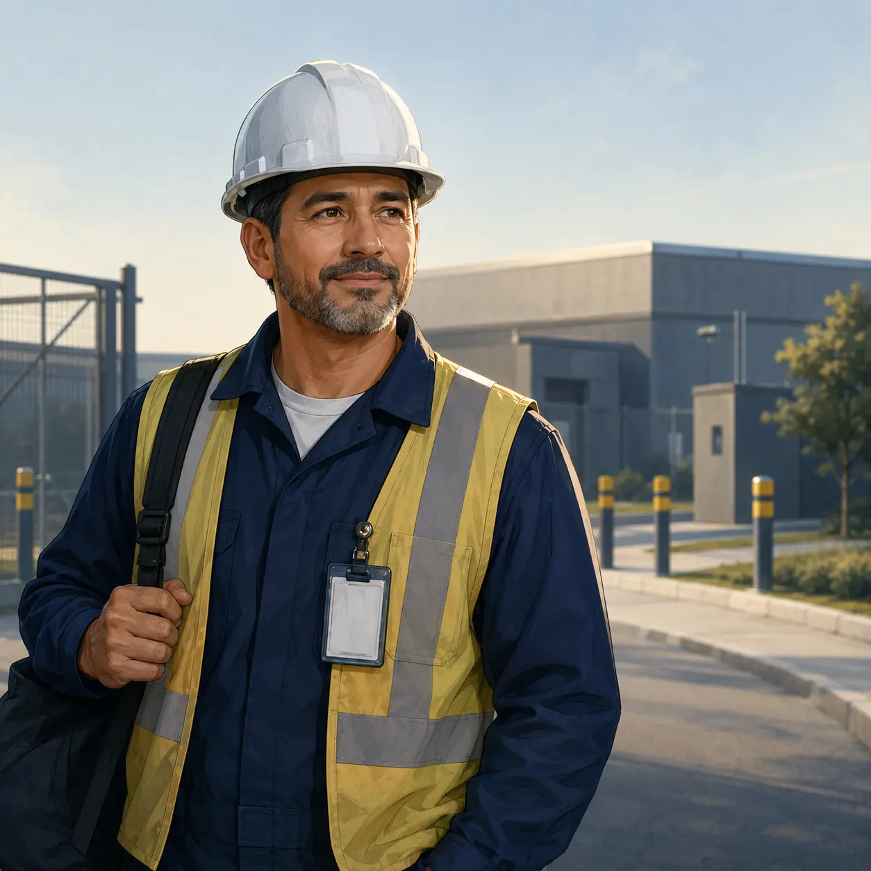 Daniel, a civilian electrical contractor arriving for an authorized assignment